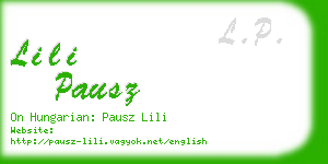 lili pausz business card